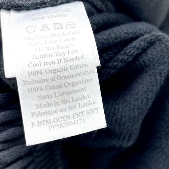 Everlane Womens The Track Jogger Sweatpants Small Black Organic Cotton Terry NWT - Picture 10 of 11